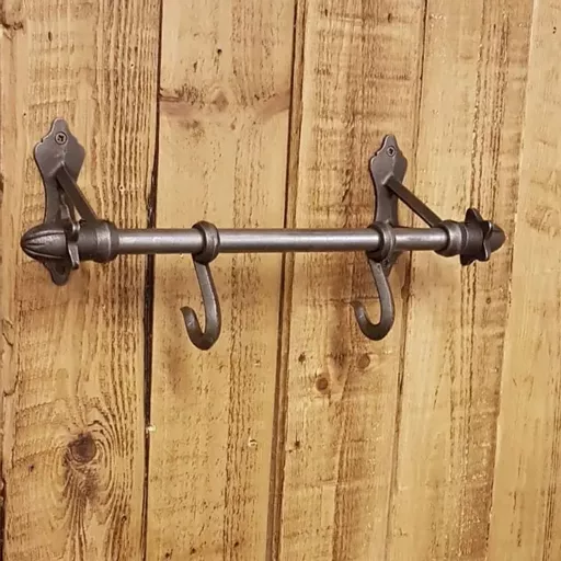 Cast Iron Hook Rail 2 Hooks