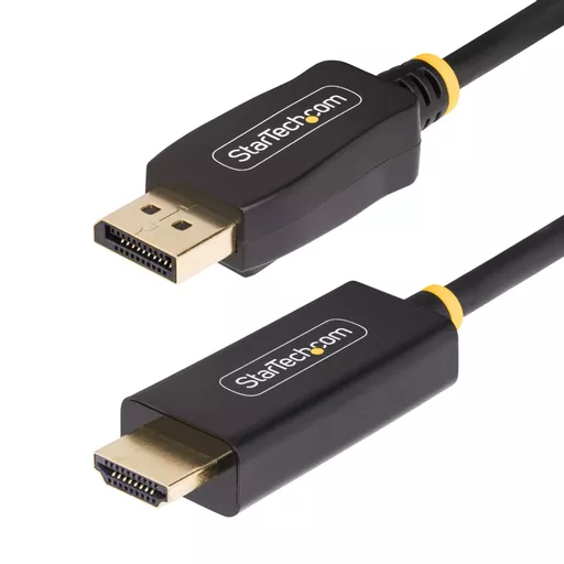 StarTech.com 9.8ft (3m) DisplayPort to HDMI Adapter Cable, 4K 60Hz with HDR, DP to HDMI 2.0b, Active Video Converter, DisplayPort Desktop to HDMI Monitor