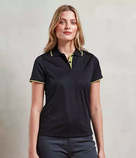 Premier Ladies Contrast Coolchecker® Piqué Polo Shirt