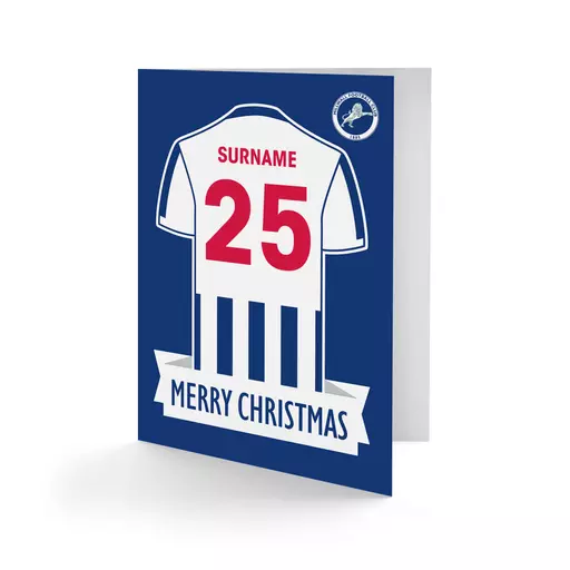 Millwall FC Shirt Christmas Card