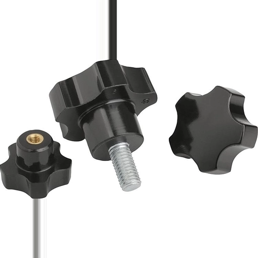 K0185 - Five Lobe Knobs In Plastic Parts In Steel Size M5-M10