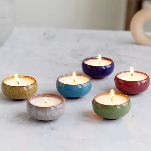 Kiln Ceramic Tea Lights - Cedarwood & Juniper