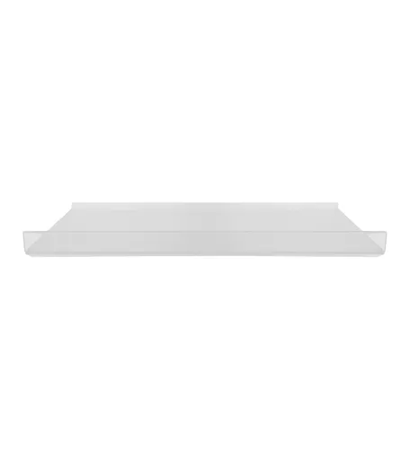 Perspex Slatwall Sloping Shelf with Lip - 60cm x 21cm