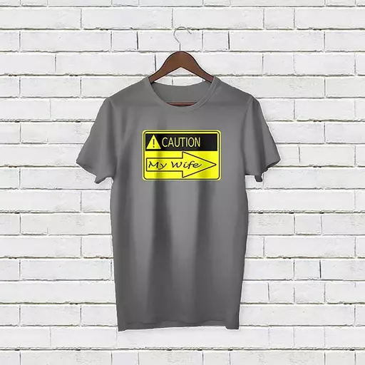 Personalised 'Caution My Wife' T-Shirt