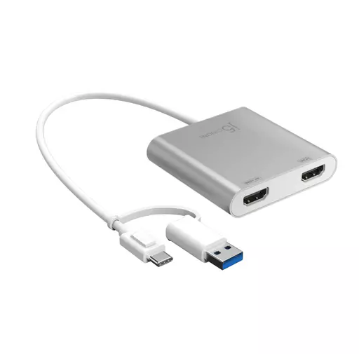 j5create JCA365-N USB-C® to Dual HDMI™ Multi-Monitor Adapter