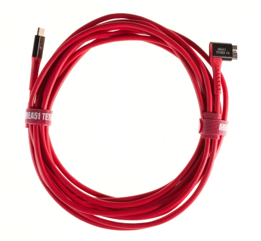 Area51 Roswell Pro+ Micro-B Right Angle to USB-C Tether Cable 4.5m/15ft RED