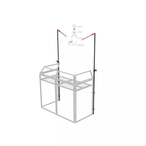 Ultimax DJ Booth LP BK Lighting Pole with Carry Bag White