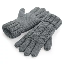 Cable Knit Melange Gloves