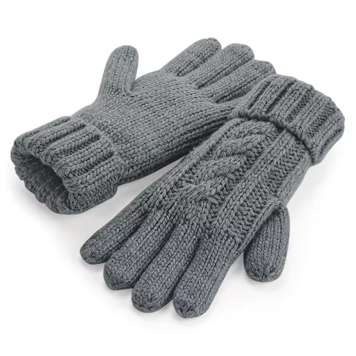 Cable Knit Melange Gloves