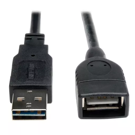 Tripp Lite UR024-001 Universal Reversible USB 2.0 Extension Cable (Reversible A to A M/F), 1 ft. (0.31 m)