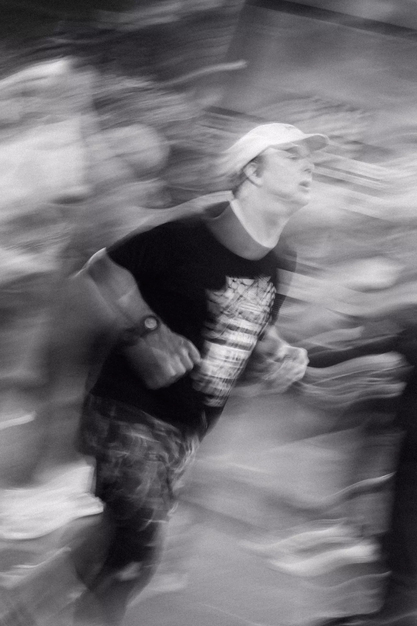 Blurry runner