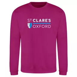 StClaresOxford_LeisureSweatshirt_FestivalFuchsia_Front.png