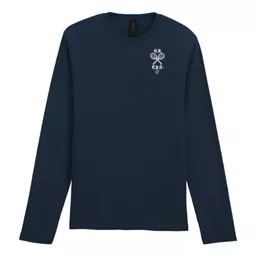 OULTC_GildanLongSleeveTShirt_Navy_Front.png