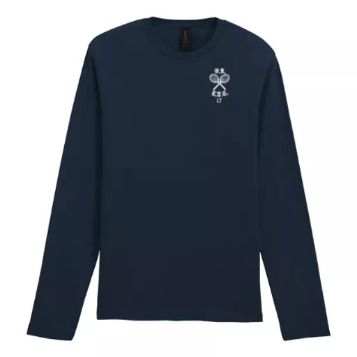 OULTC_GildanLongSleeveTShirt_Navy_Front.png