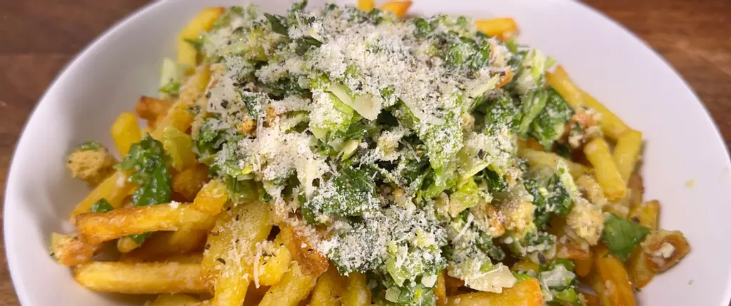 Caesar Salad Loaded French Fries