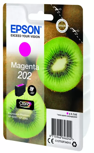 Epson C13T02F34010/202 Ink cartridge magenta, 300 pages 4,1ml for Epson XP 6000