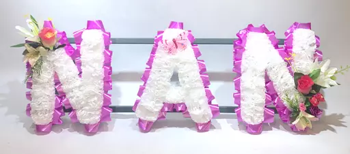 NAN  FRAME - 3 letter Funeral tribute frame - any colour
