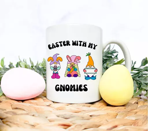 Personalised 'Easter With My Gnomies' Mug - Add Name