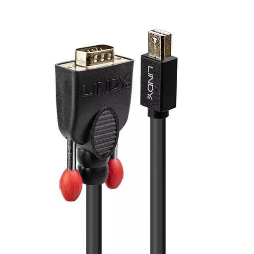 Lindy 5m Mini DisplayPort to VGA Cable, Black