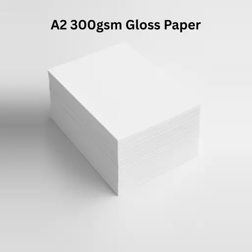 A2 White 300gsm Gloss Coated Paper For Laser and Digital Printing