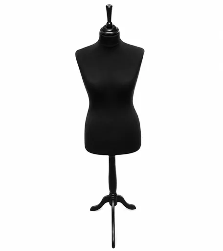 Female Plus Size 16/18 Tailors Dummy with Tripod Base - Black