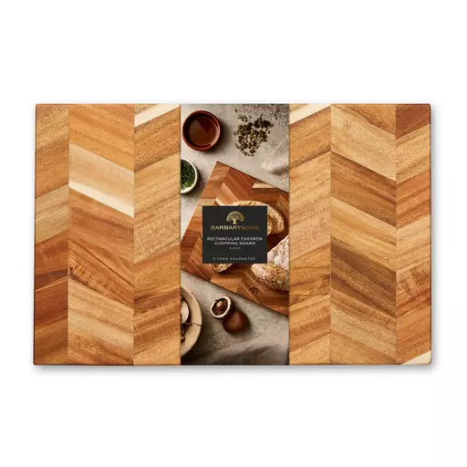 Chevron Pattern Wooden Round Chopping Board