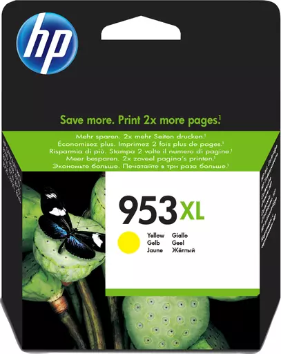 HP F6U18AE/953XL Ink cartridge yellow high-capacity, 1.45K pages 18ml for HP OfficeJet Pro 7700/8210/8710