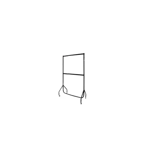 2 Tier 3ft Black Heavy Duty Clothes Rail with 45cm Extension Posts & Center Bar