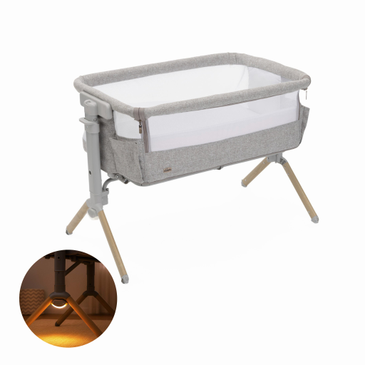 Chicco Grey Next2me Armonia Bedside Crib With Motion Sensor Night Light