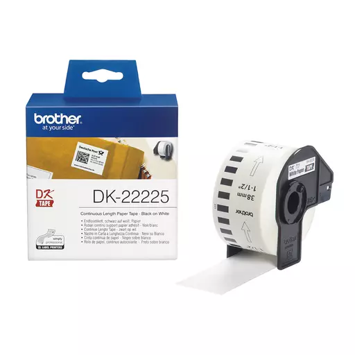 Brother DK-22225 DirectLabel Etikettes white 38mm x 30,48m for Brother P-Touch QL/700/800/QL 12-102mm/QL 12-103.6mm