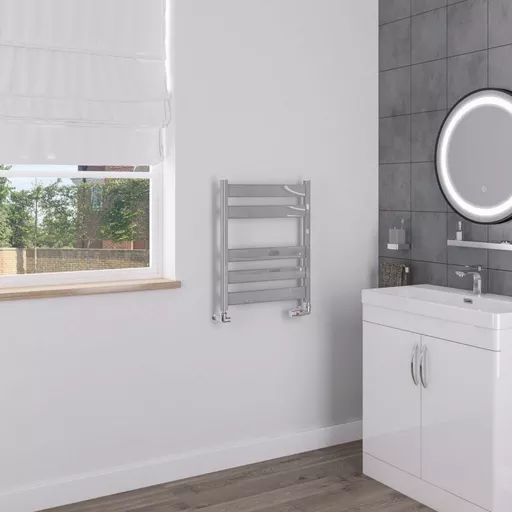 Pelago Aluminium Towel Rail 600x500mm Polished Aluminium