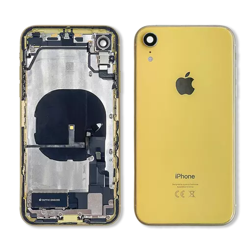 Back Housing With Internal Parts (RECLAIMED) (Grade C Minus) (Yellow) (No CE Mark) - For iPhone XR