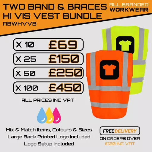 Printed Hi-Vis Vest Bundle