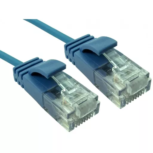 Cables Direct ERSLIM-102B networking cable Blue 2 m Cat6 U/UTP (UTP)