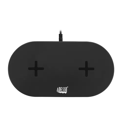 Adesso AUH-1040 mobile device charger Headset, Smartphone, Smartwatch Black USB Wireless charging Fast charging Indoor