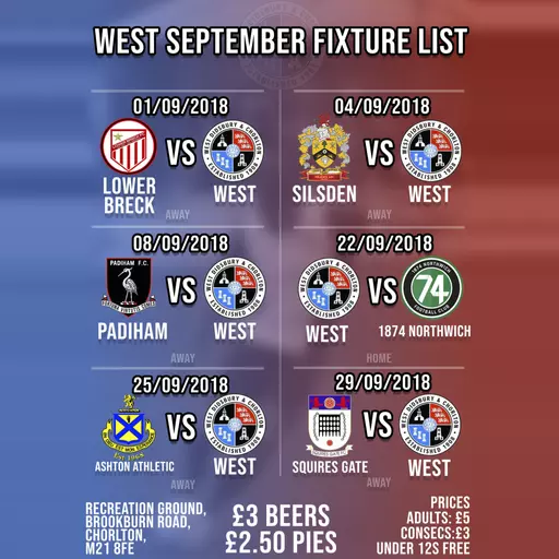 Coming up for West in September  