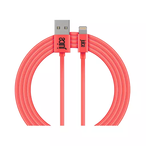 Juice JUI-CABLE-LIGHT-2M-RND-CRL lightning cable Coral