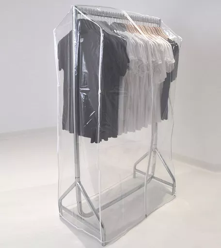 Clear Single Zip Cover for 3ft Heavy Duty Clothes Rail