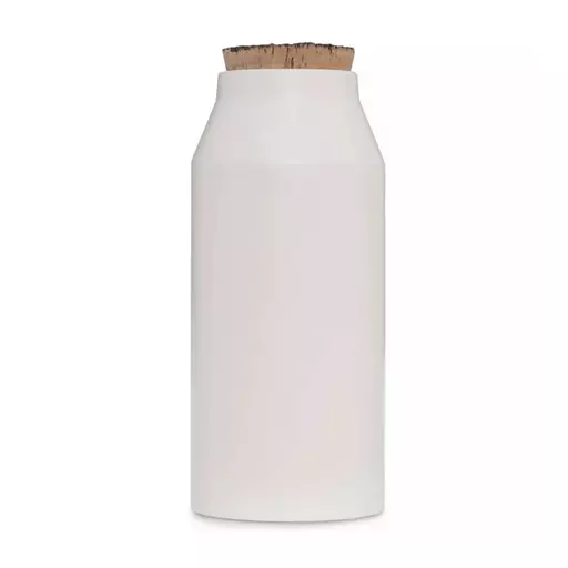 Large Ceramic Storage Jar with Weathered Cork Lid