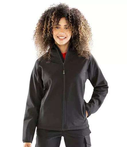 Result Genuine Recycled Ladies Three Layer Printable Hooded Soft Shell Jacket