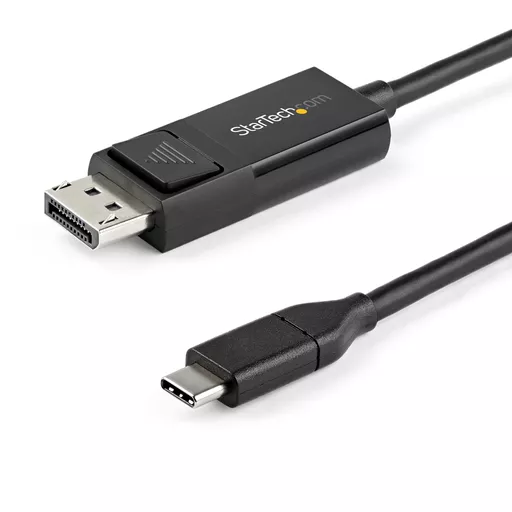 StarTech.com 6ft (2m) USB C to DisplayPort 1.2 Cable 4K 60Hz - Bidirectional DP to USB-C or USB-C to DP Reversible Video Adapter Cable - HBR2/HDR - USB Type C/TB3 Monitor Cable