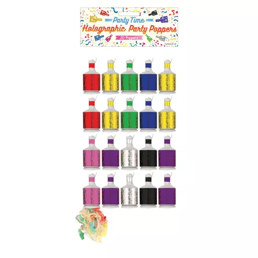 Party Poppers Holographic (Pack 20)