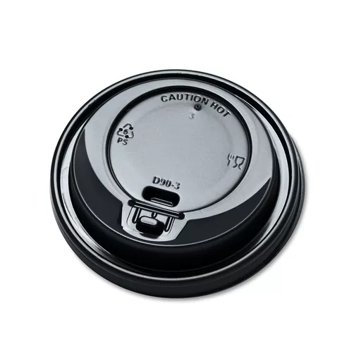 12/16OZ LIFT-LOCK PS DOMED LIDS BLACK - (1X1000)