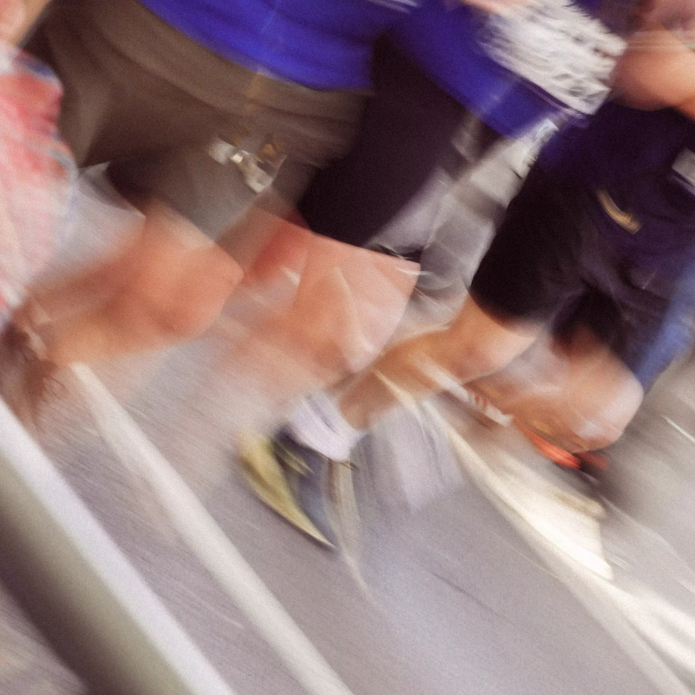 Blurry photo of legs running