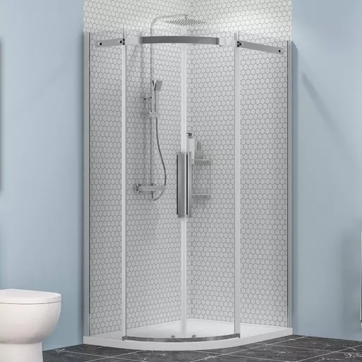 Corniche 2000 1200x800mm Left Hand Offset Quadrant Shower Enclosure - Chrome