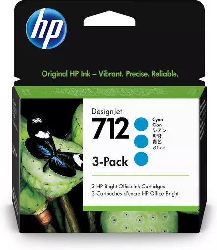 HP 3ED77A/712 Ink cartridge cyan multi pack 29ml Pack=3 for HP DesignJet T 200