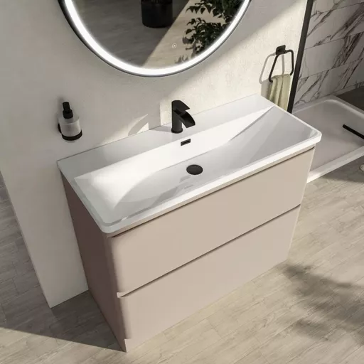 Grovely 100cm Floorstanding Drawer Vanity Unit -  Cashmere
