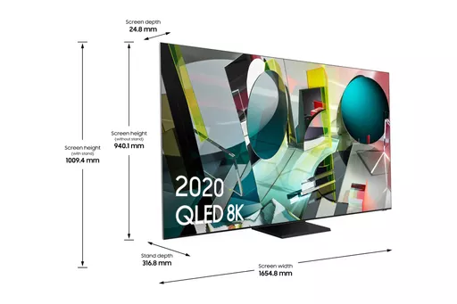 Samsung Q900T Rollable display 190.5 cm (75") 8K Ultra HD Smart TV Wi-Fi Black