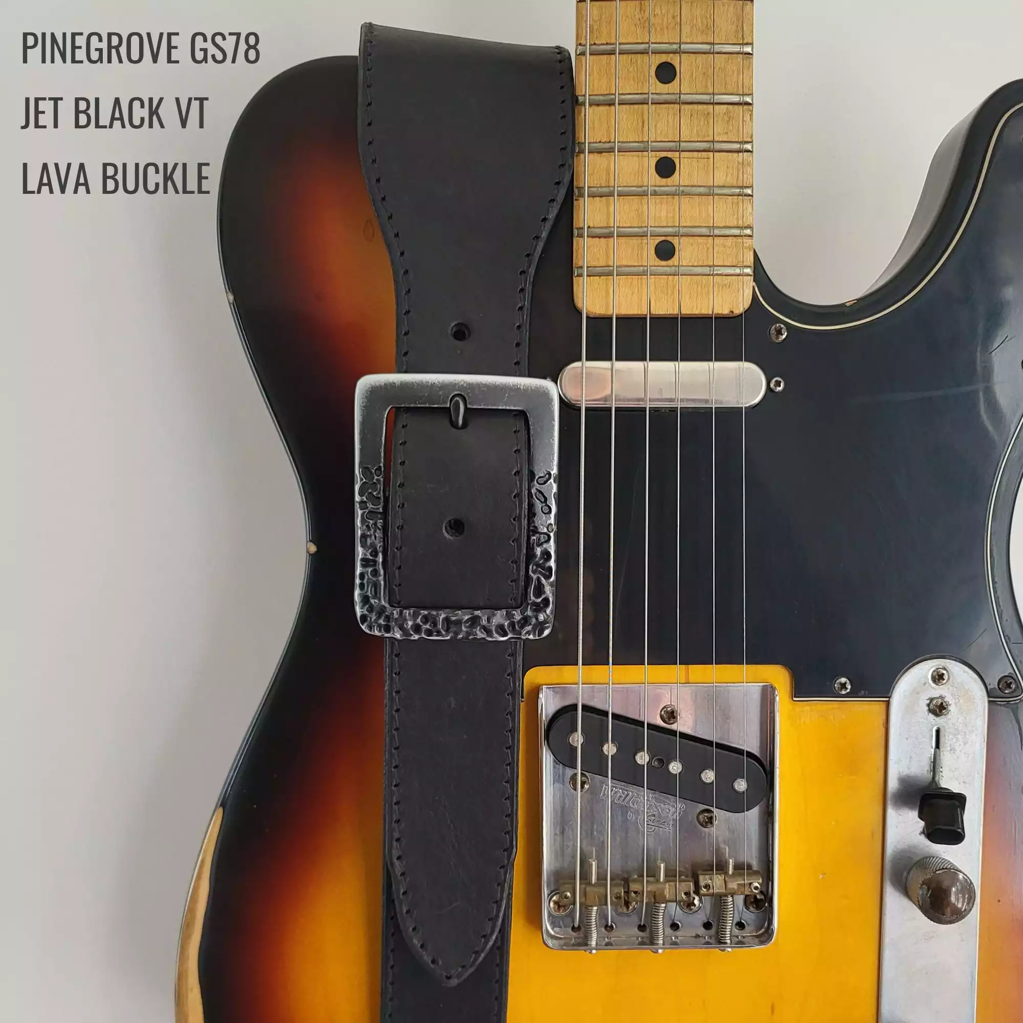 GS78 black lava buckle Pinegrove guitar strap ANNO.jpg