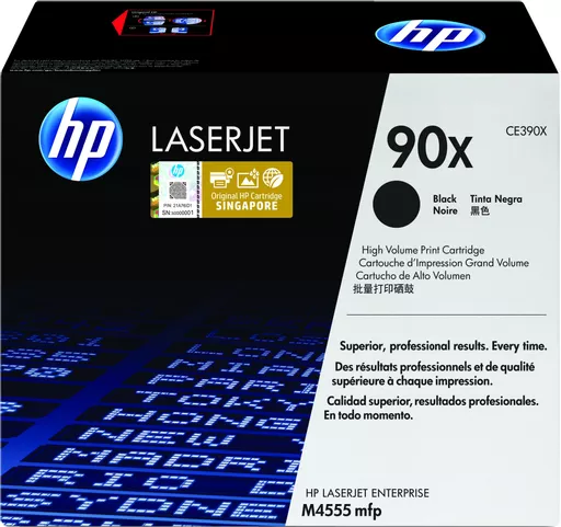 HP CE390X/90X Toner cartridge black, 24K pages ISO/IEC 19752 for HP LaserJet M 4555/602